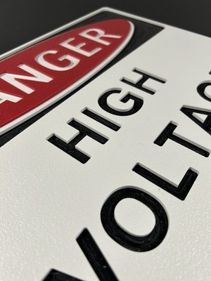 OSHA DANGER High Voltage Sign   10x14 HDPE   Industrial Weatherproof OSHA Style