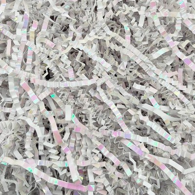 2LB Diamond White Crinkle Cut Paper Shred Filler, Paper Shreds for Basket