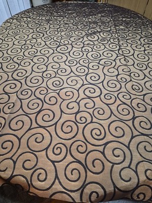 Swath Unused Scroll Pattern Fabric For Sewing Or Crafting Thin Beautiful 