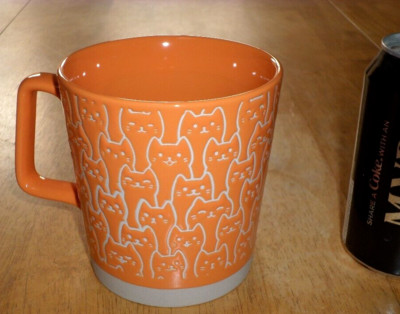 ABSTRACT [3-D] KITTY CATS, [JUMBO SIZED], Ceramic Coffee Cup / Mug, Vintage