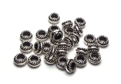 30 each Bali Sterling Silver 5mm Spacer Beads #655