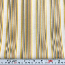 Vintage Peter Pan Fabrics Multicolored Stripes Cotton Blend Fabric 2.5 yards x44