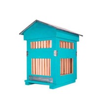 Arnia da osservazione da 10 favi con melario e telaini, montata e verniciata