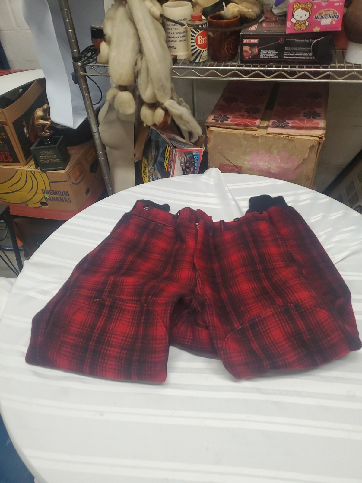 Vintage 50s Woolrich Buffalo Plaid Wool Hunting Pants Made In USA Size
