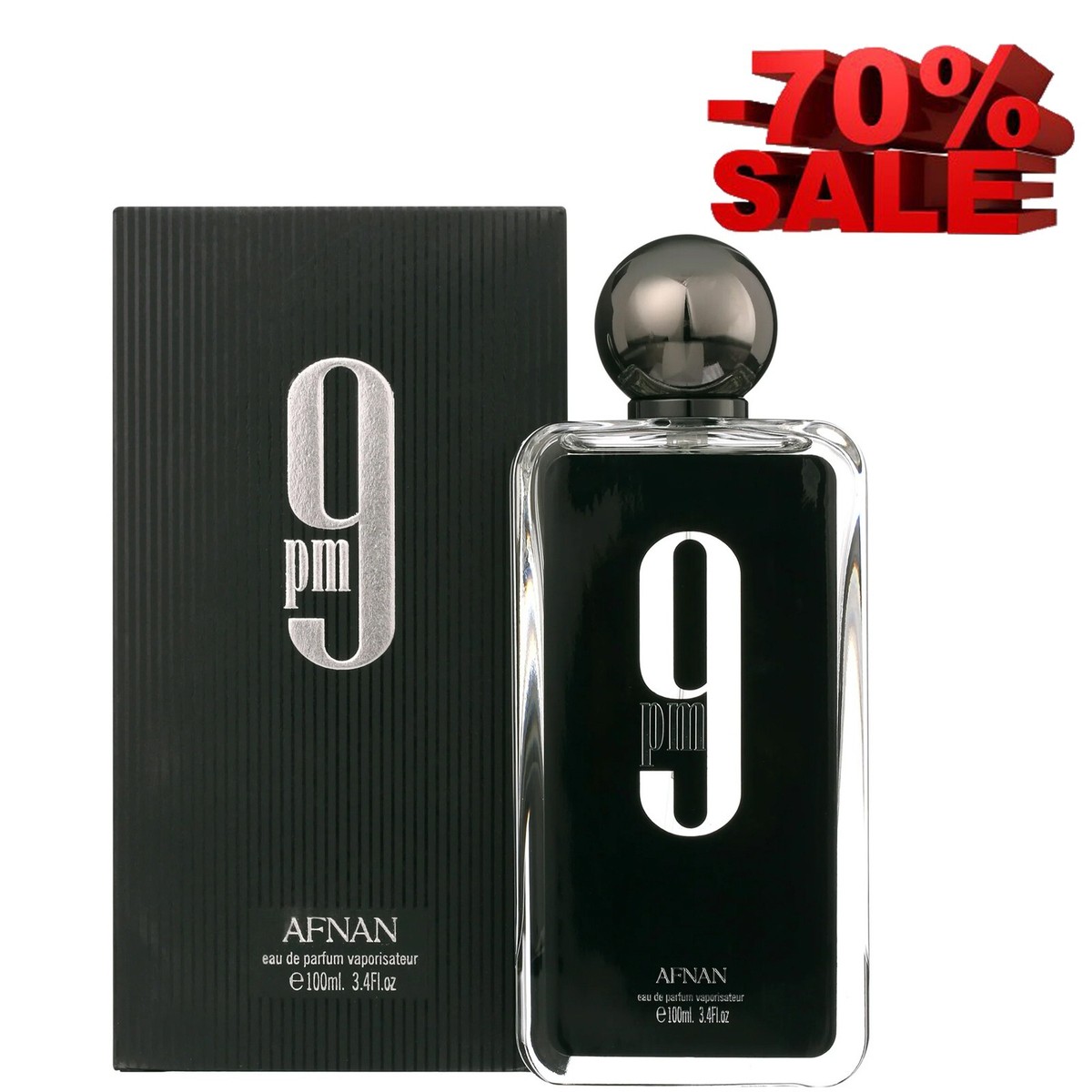 9 pm by Afnan 3.4 oz EDP Cologne for Men New In Box - Free Fast