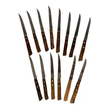 VTG Frontier Forge Stainless Steel 14 Pcs Steak Knives Knife Wood Serrated Japan
