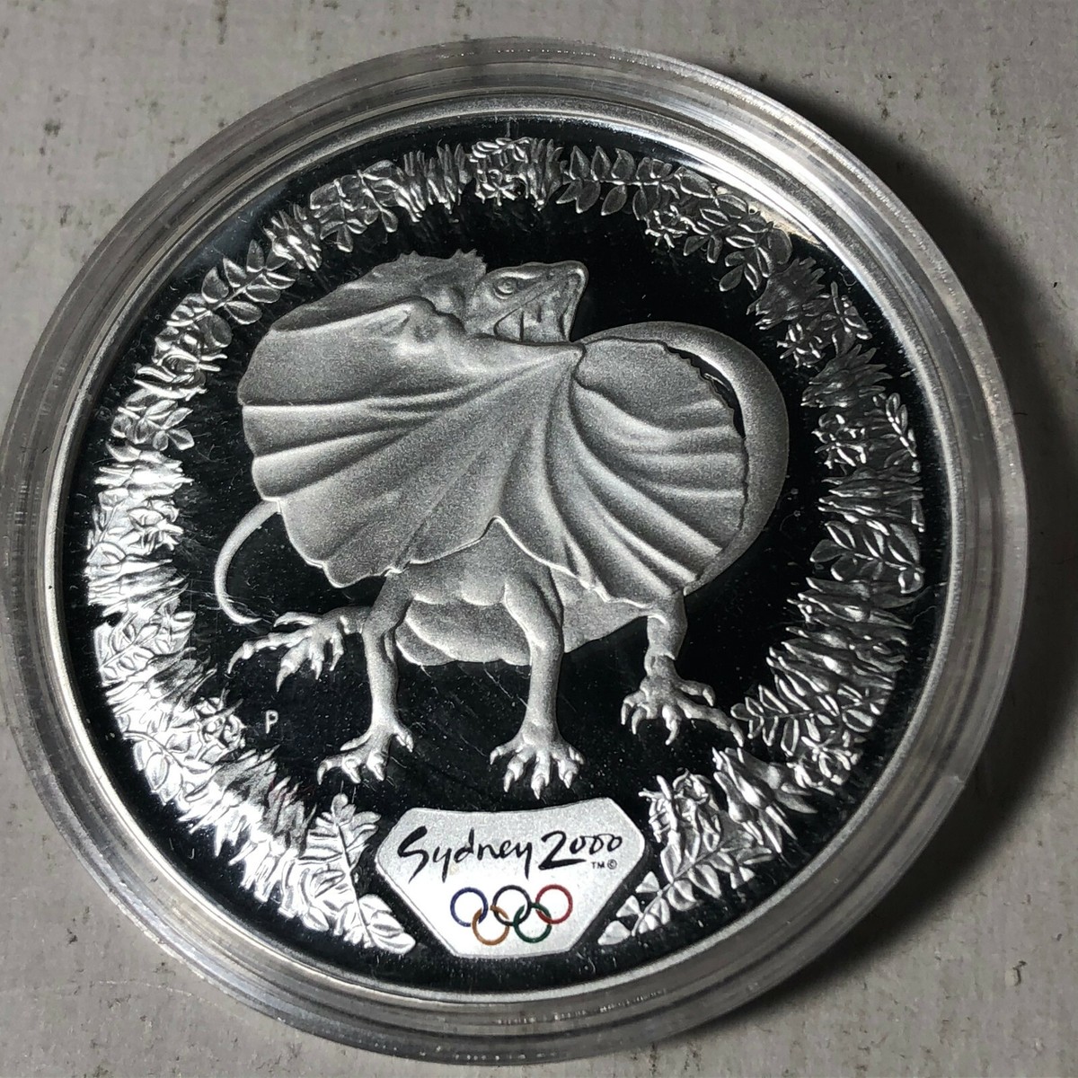 2000 Australian $5 Dollar Sydney Olympics Lizard 1 Ounce Silver