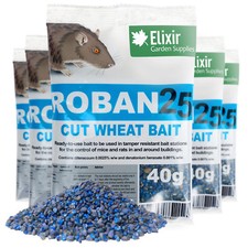 10 x 40g Packets Roban 25 Grain Bait | Rat and Mouse Poison Killer
