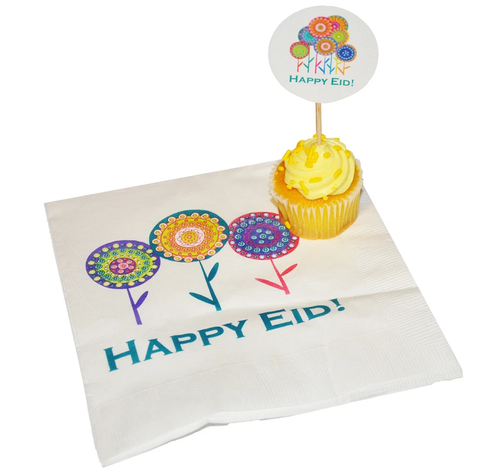 Исламское мусульманское праздничное украшение Happy Eid вечеринка цветов (упаковка для вечеринок) - Изображение 2 из 4