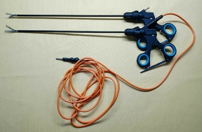 3pcs Laparoscopic SS Croce Olmi Oviduck Grasper 5mm With Cable Free Instruments