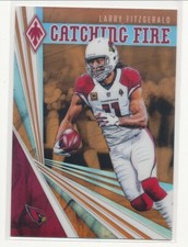2019 Panini Phoenix Larry Fitzgerald Catching Fire Orange /99