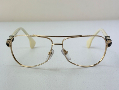 CHROME HEARTS SUNGLASSES White & Gold Aviator BABY BEAST Frames