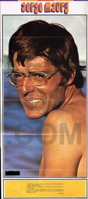1974 DOKUMENT ( ROF 21 ) POSTER SPORT SCHWIMMEN Serge MAURY