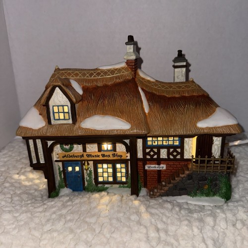 Dept 56 “Aldeburgh Music Box Shop” Lighted Christmas Village Shop - Plays Music