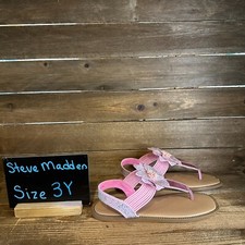 New NIB Big Kids Steve Madden Macee Pink Floral Slingback Sandals Size 3 Y