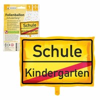 Einschulung Folienballon Verkehrsschild Ballon Ortsschild Schulanfang 32 X 48 Cm