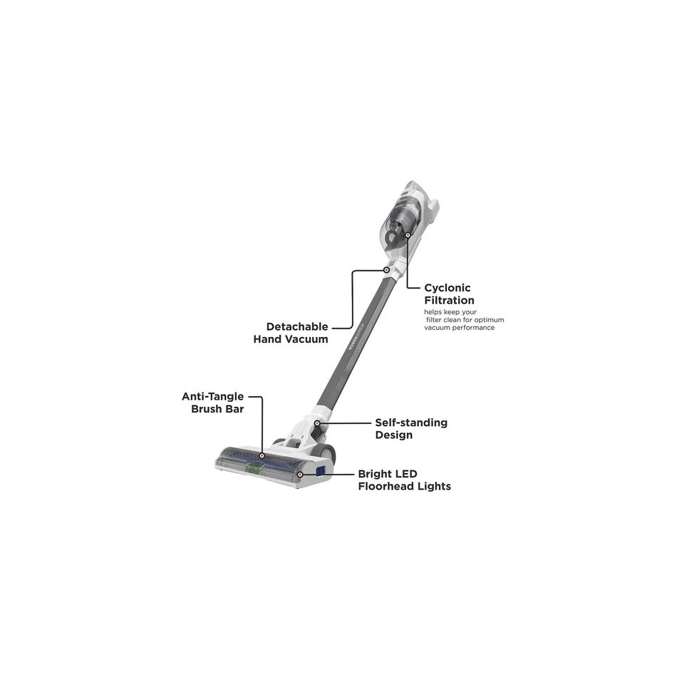 Cordless Stick Vacuum Cleaner with AutoSense Anti Tangle Brush LED Lights 40 ... - Image 2 of 4