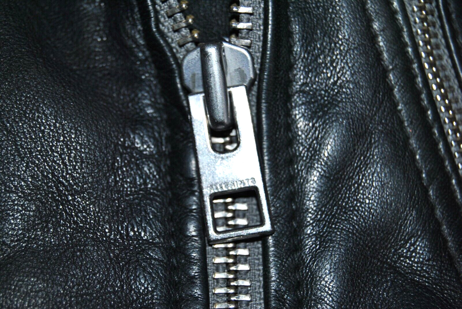 NWOT AllSaints Cargo Distressed Leather Biker Jacket Black Women's Size 6 $499 image 9