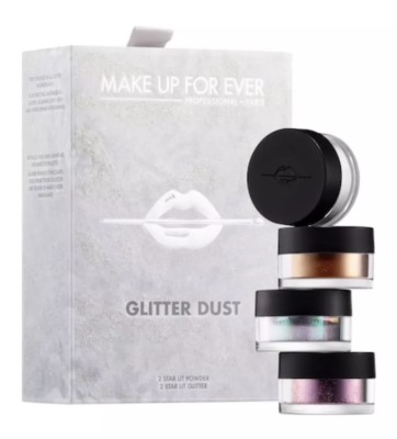 MAKE UP FOR EVER Glitter Dust Set- Star Lit Powders for buildable shimmer New