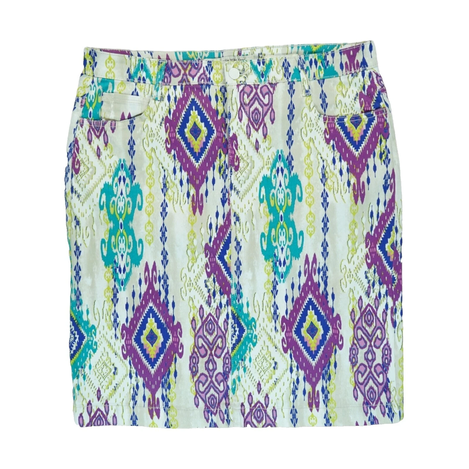 Faldas geométrico Jones New York algodón para mujeres