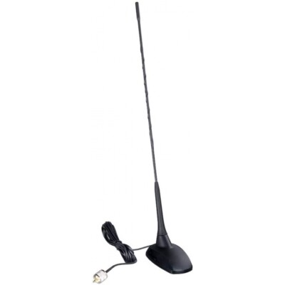 Albrecht CBM-516 - CB-Magnetantenne - mit Magnetfuß - für LKW und PKW - schwarz