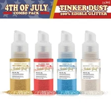 4th of July Tinker Dust Pump Pack A (4 PC SET) | Edible Glitter Gift Set