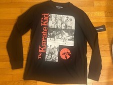 The Karate Kid T-Shirt Long Sleeve Shirt Mens M Johnny Cobra Kai Mr Miyagi Movie