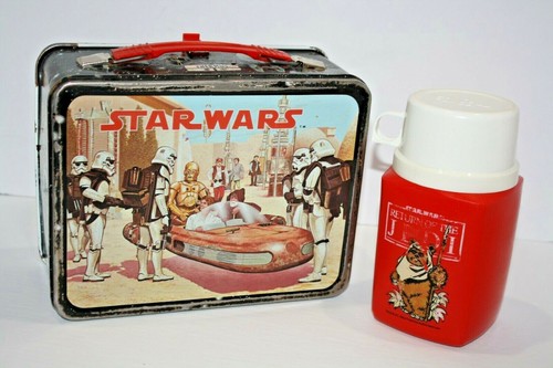vintage star wars lunch box with thermos