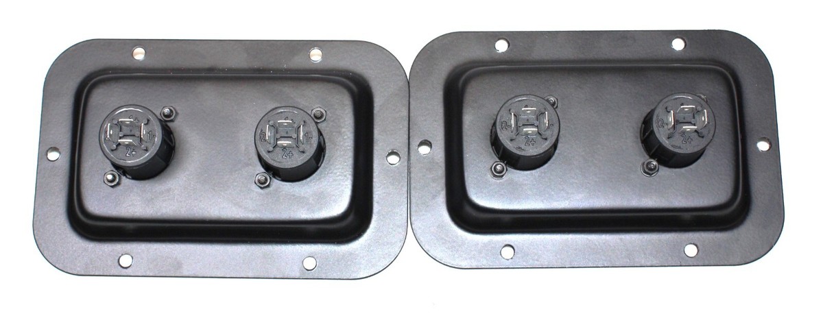 2) Two METAL Jack Plates w/ Genuine Neutrik NL4MPXX Dual SpeakON