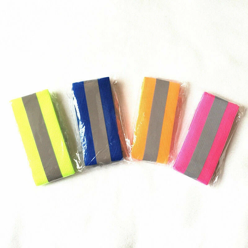 Pack of 6 Reflective Arm Bands Hi Vis Wrist Strap Ankle Belt Night Running - Image 3 of 4