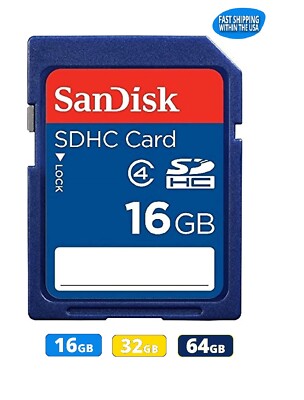 Sandisk SD Card 8GB 16GB 32GB 64GB Memory Card for Cannon Nikon Kodak & Sony