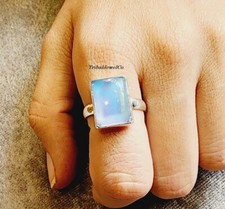 925 Sterling Silver Ring Aurora Opal Ring Promise Ring Designer Filigre Ring