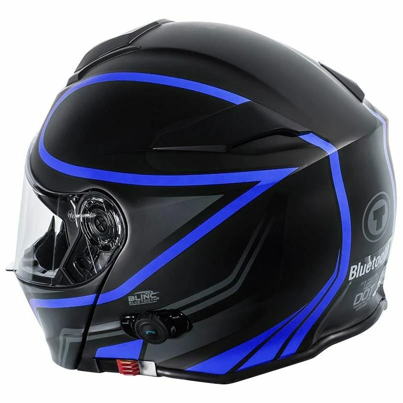 Torc T28B Modular Bluetooth Motorcycle Helmet Flat Black Vapor
