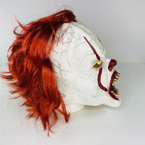 Pennywise It Clown Mask Cosplay Halloween LED Eyes Scary Joker Horror - Picture 6 of 9