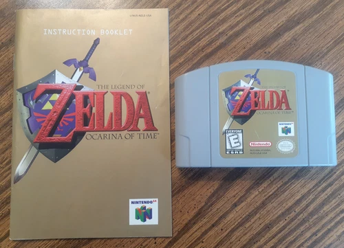 THE LEGEND OF ZELDA Ocarina of Time Nintendo 64 N64 game AUTHENTIC Instructions