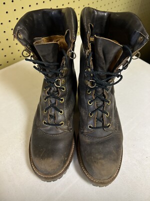 VINTAGE 1994 CHIPPEWA LOGGER Leather BOOTS STYLE STOCK  display picture 3
