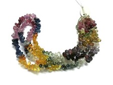 1 Strand Natural Multi Sapphire Teardrop Faceted 4x6-5x7mm Loose Beads 14"inch