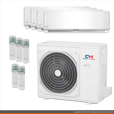 Cooper & Hunter Mini Split AC Heat Pump 5 Zone 9000 12000 12000 12000 12000 BTU