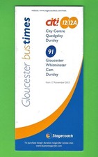 Stagecoach West Bus Timetable - 12 12A 91: Gloucester Quedgley Dursley: Nov 2013