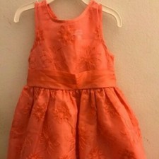 Sweet Heart Rose NWOT Children's Peach Floral Dress Size 4 