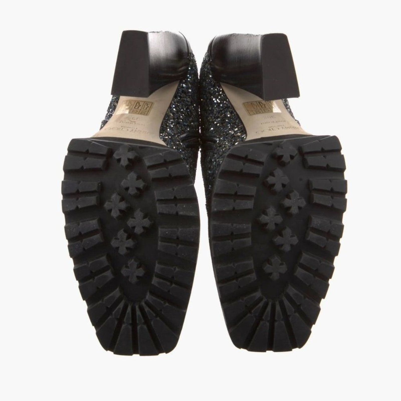 Jimmy Choo Madra 130 Grey Glitter Ankle Booties High … Gem