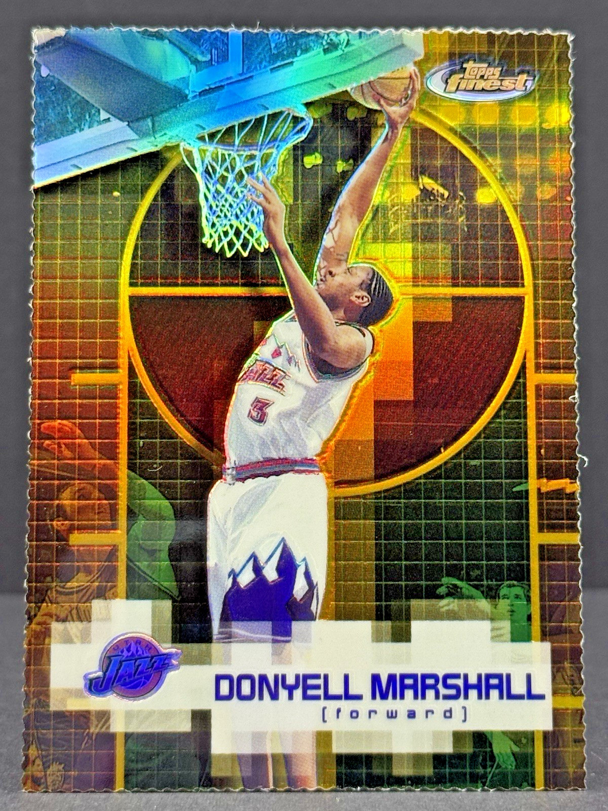 2000 Topps Finest Donyell Marshall 7/100 NM+ Utah Jazz Gold Refractor   cc44