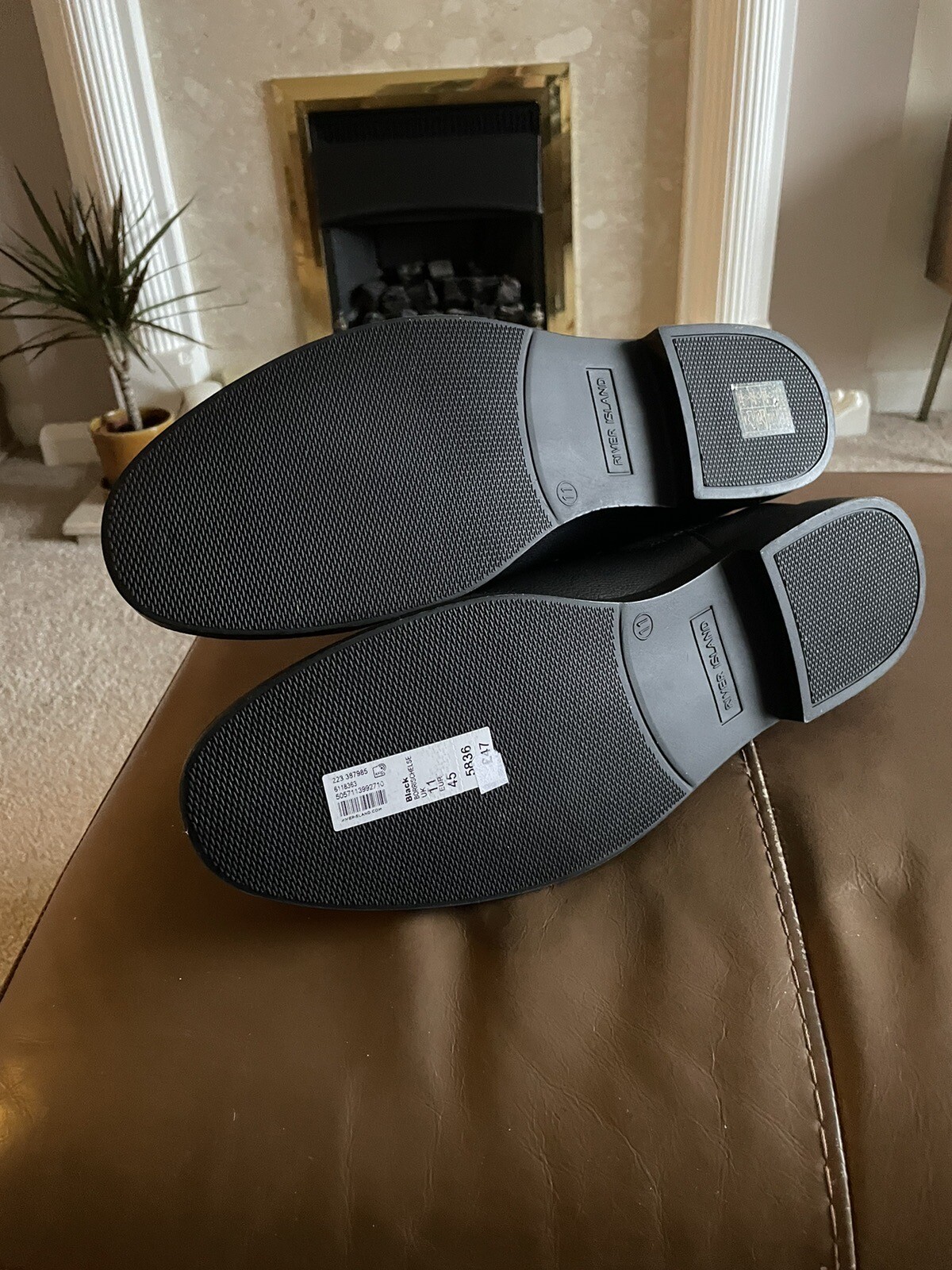 Mens Black Chelsea Boots River Island Size UK 11 NEW eBay