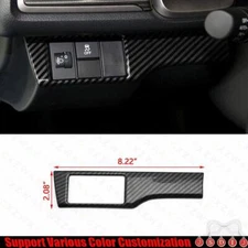 For Honda Civic 10th 16-21 ABS Carbon Fiber Headlight Switch Control Frame Trim