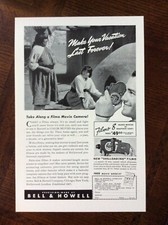 1940 vintage original ad Bell  Howell Filmo 8 Home Movie Camera