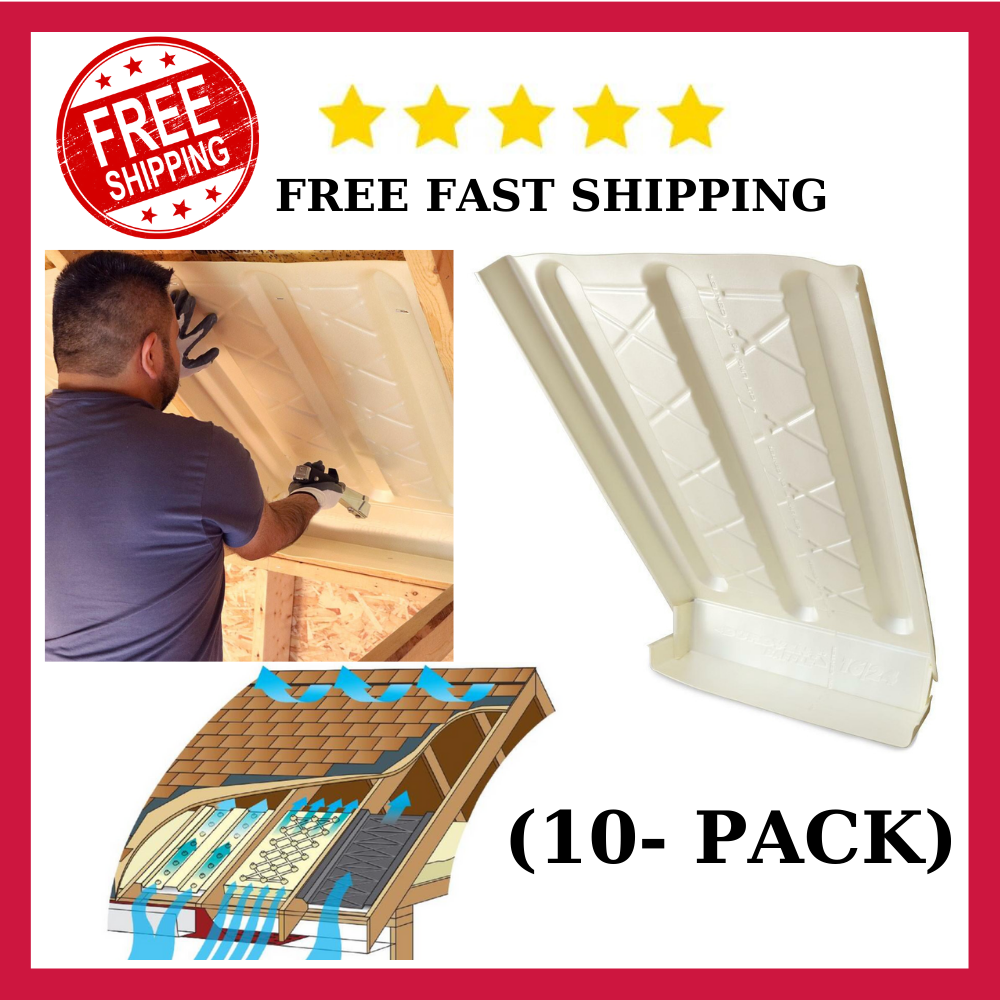 10pack attic vents baffles ventilation system rafter soffit ridge 23.5