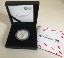 ~Simply Coins~ 2020 SILVER PROOF THE BRITISH RED CROSS FIVE 5 POUND BOX COA