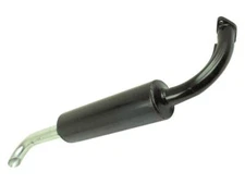 Kubota Vertical Muffler 110mm Ã˜, 1000mm Length, Black/Silver Pipe