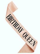 Rose gold birthday sash