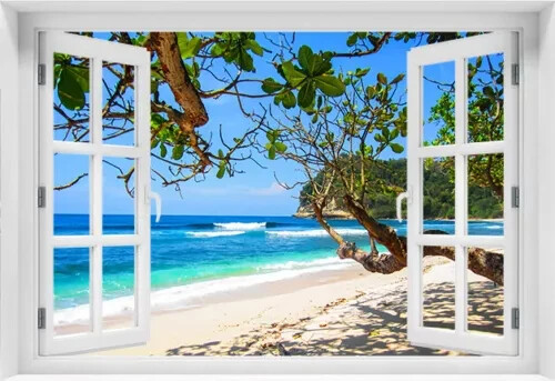 Fototapete 3D WANDBILD FENSTERBLICK Selbstklebende Vinyl / VLIES +Kleister - TOP - Bild 13 von 17